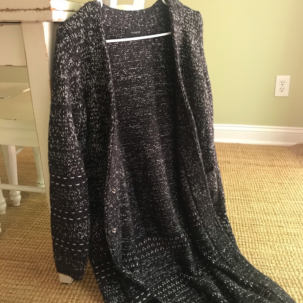 Anthropologie Black and White Cardigan